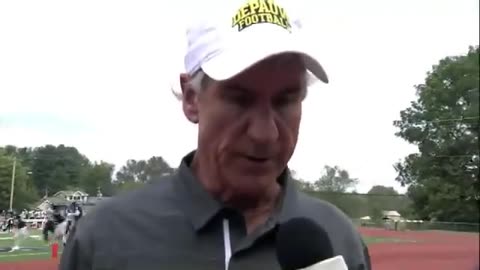 September 21, 2019 - DePauw Coach Bill Lynch at Halftime of Kenyon Game