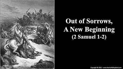 Out of Sorrows, A New Beginning (2 Samuel 1-2), a daily Bible study from www.HeartofAShepherd.com.