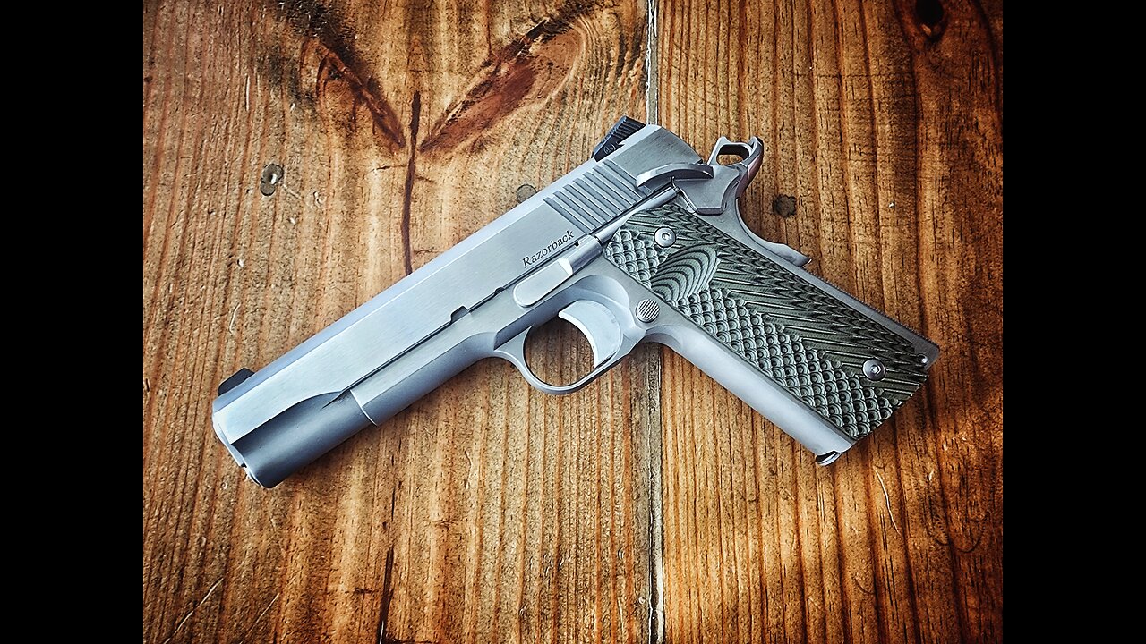 Dan Wesson Razorback 10mm 1911. 250-300 round break in period. Getting better