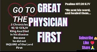Go to the Great Physician First Psalm 107:20 KJV #miracle #psalms #jesus #heal #faith #short