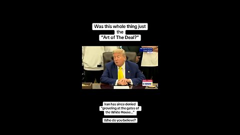 Trump’s “Art of the Deal,” with Iran
