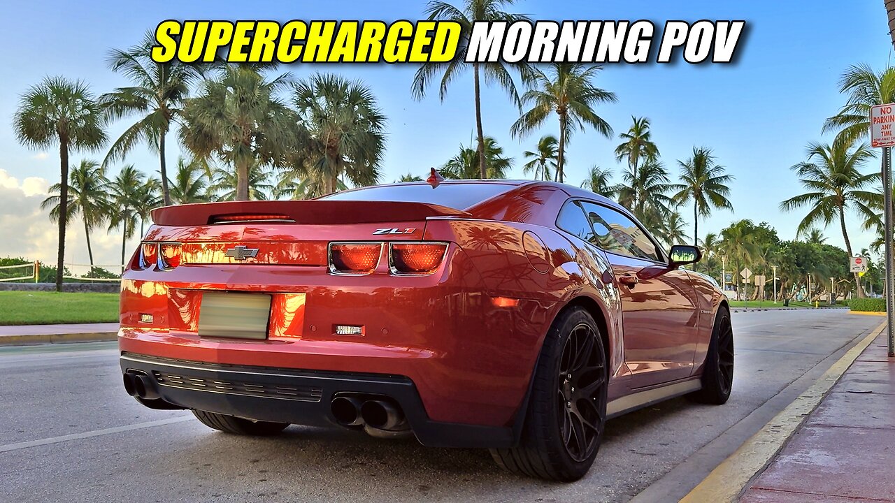 7AM Coffee Run in My LOUD Camaro ZL1 (POV) — Miami Morning Drive in a Supercharged BEAST!