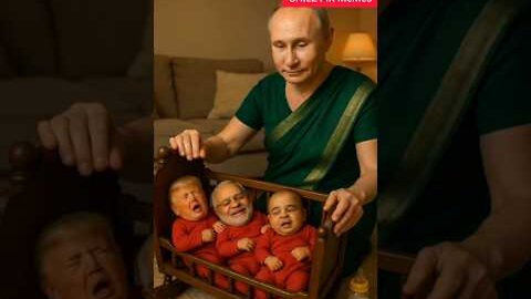 🍼 Putin as Mummy?! Rocking Baby Modi, Trump & Shehbaz | HILARIOUS AI Animation 😂