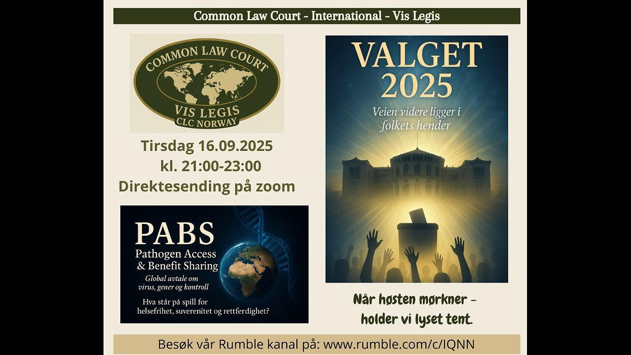 16.9.25: VALGET 2025 og klager, og STOPP PABS/WHO