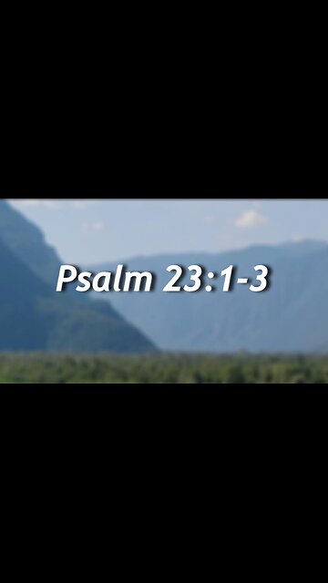 Psalm 23:1-3