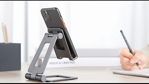 Adjustable Cell Phone Stand for Desk, Compatible with All Mobile Phones & Tablets
