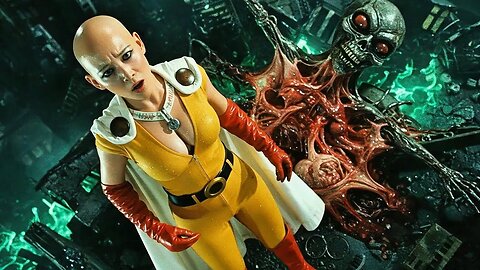 A woman Saitama-fight for her city (one punch woman)