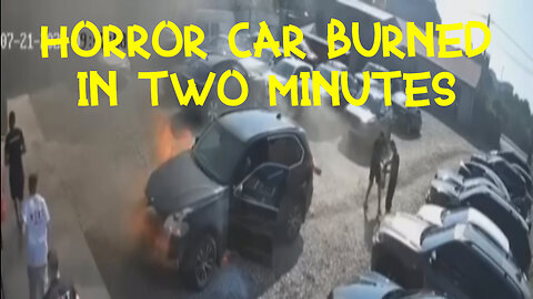 HORROR: BMW burned in two minutes! No casualties!
