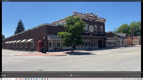 A small town's historic main street, preserved against the march of time, a scenic walking tour