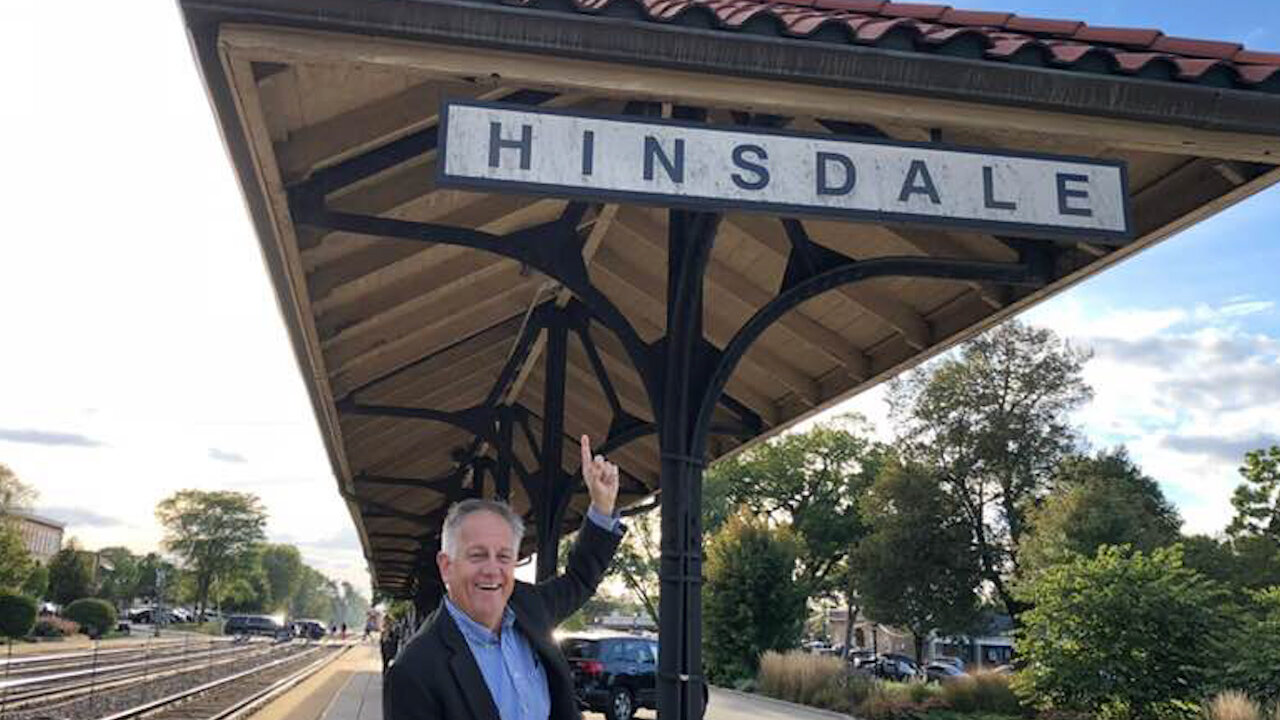 September 21, 2018 - Mugging at the Train Station in Hinsdale, Illinois (Class Reunion)