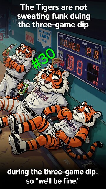 The Tigers are not sweating funk during the three-game dip, so "we'll be fine."