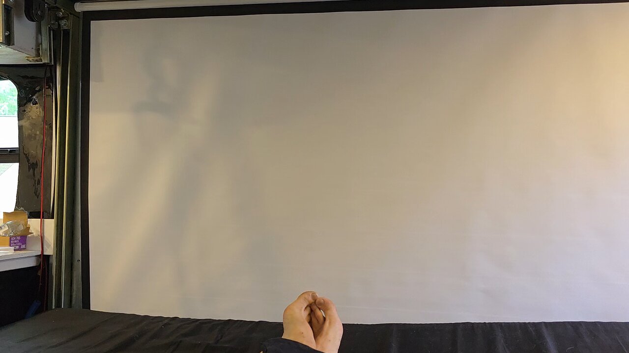 Step Van RV Movie Screen Done