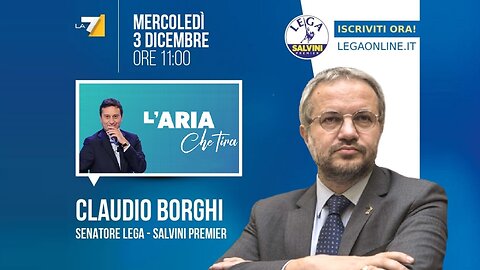 🔴 Interventi del Sen. Claudio Borghi ospite a "L'aria che tira" del 03.12.2025
