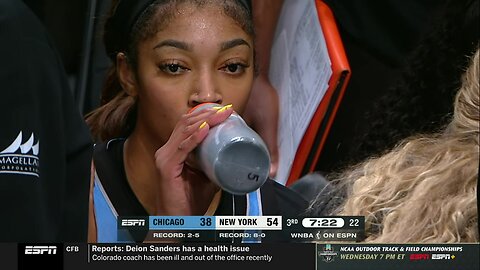 👀 FLAGRANT, Angel Reese shoulder-check | New York Liberty vs Chicago Sky, WNBA women's basketball