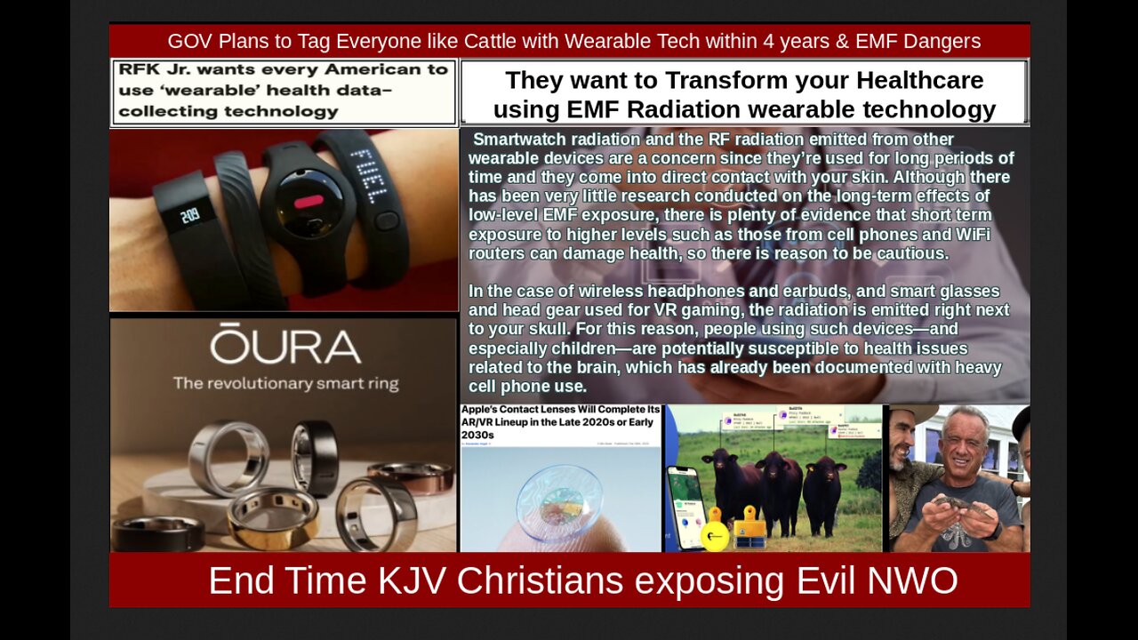 GOV Plans to Tag Everyone like Cattle with Wearable Tech within 4 years & EMF Dangers