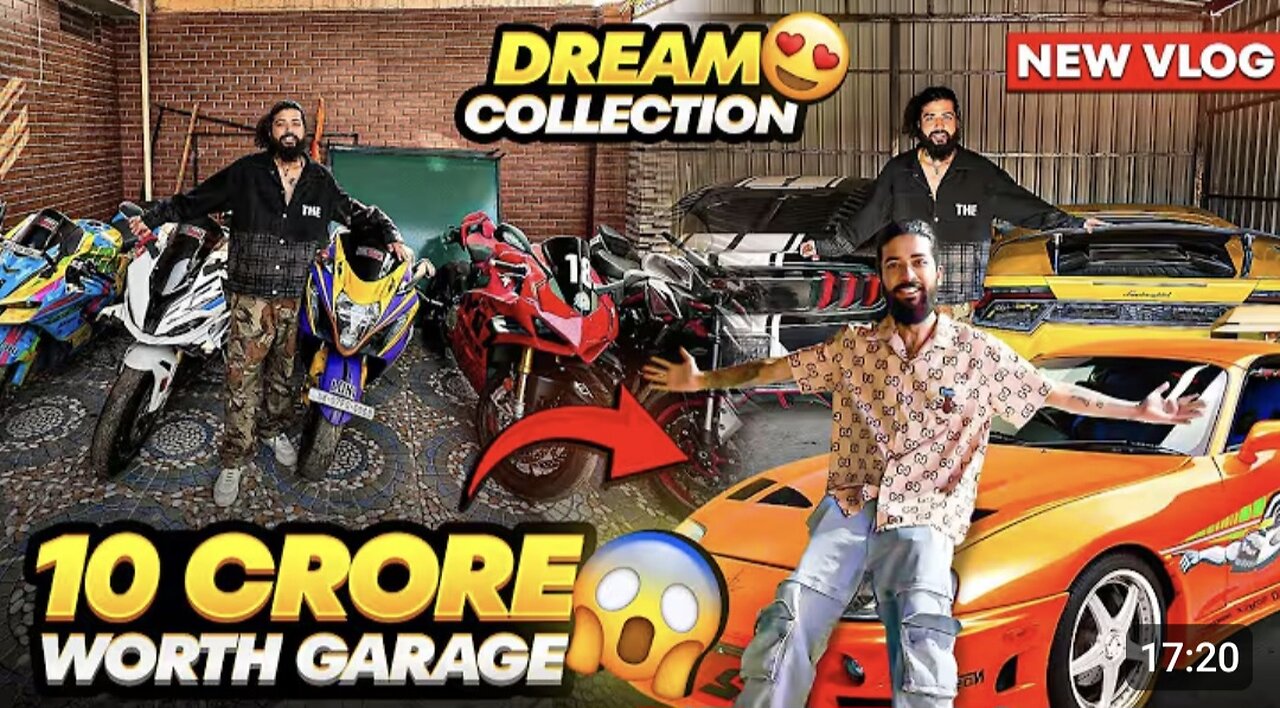 The dream garage of uk rider with supra,lambo and Mustang