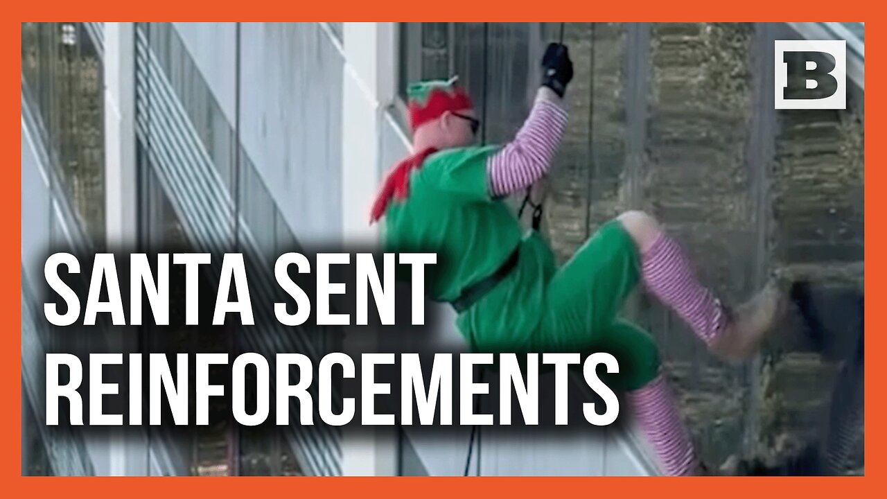 Santa’s “Elite Team” Rappels Down Hospital to Surprise Young Patients