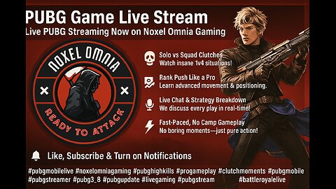 PUBG Game Live Stream | Live PUBG Streaming Now on Noxel Omnia Gaming