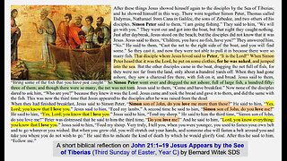 John 21:1–19 Jesus Appears by the See of Tiberias