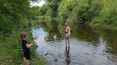 Lily & Josie Mae Fishing