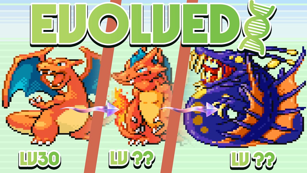 Pokemon Evolved - GBA ROM Hack with longer evolution chains, Charizard can continue to evolve