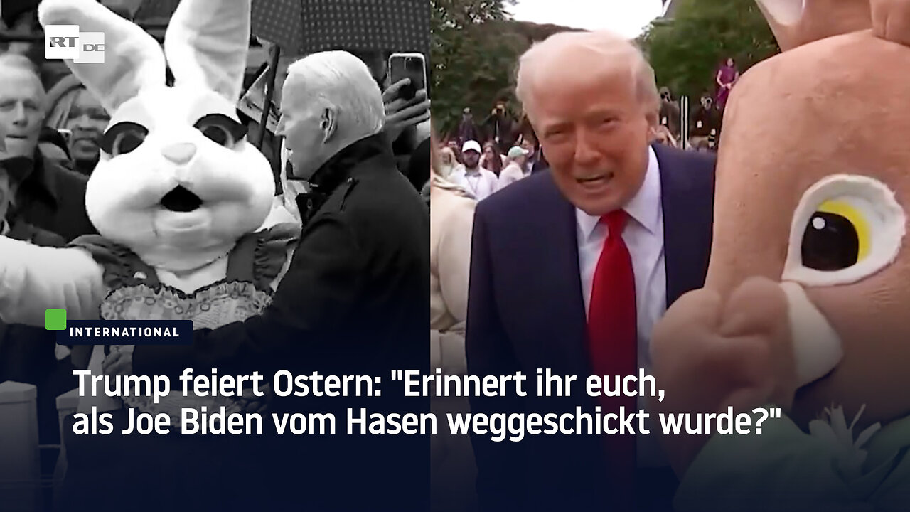 Trump feiert Ostern: "Erinnert ihr euch, als Joe Biden vom Hasen weggeschickt wurde?"