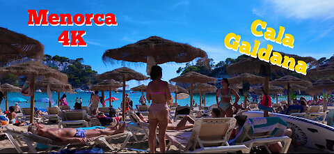 🌴 Cala Galdana Beach Walk | Menorca, Spain | Summer 2025 4K Relaxing Coastal Tour 🌊