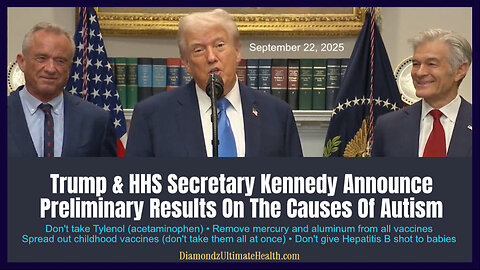 ⚕️ President Trump & HHS Secretary Robert Kennedy Announce Preliminary Results On The Causes Of Autism