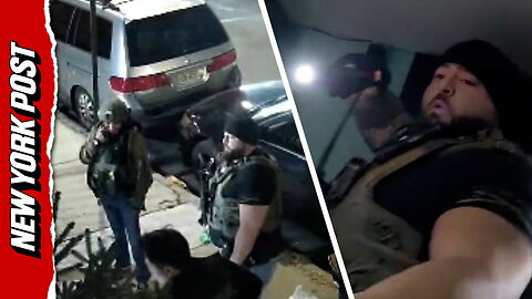 Federal agents kick down bedroom door, point gun at mother holding baby