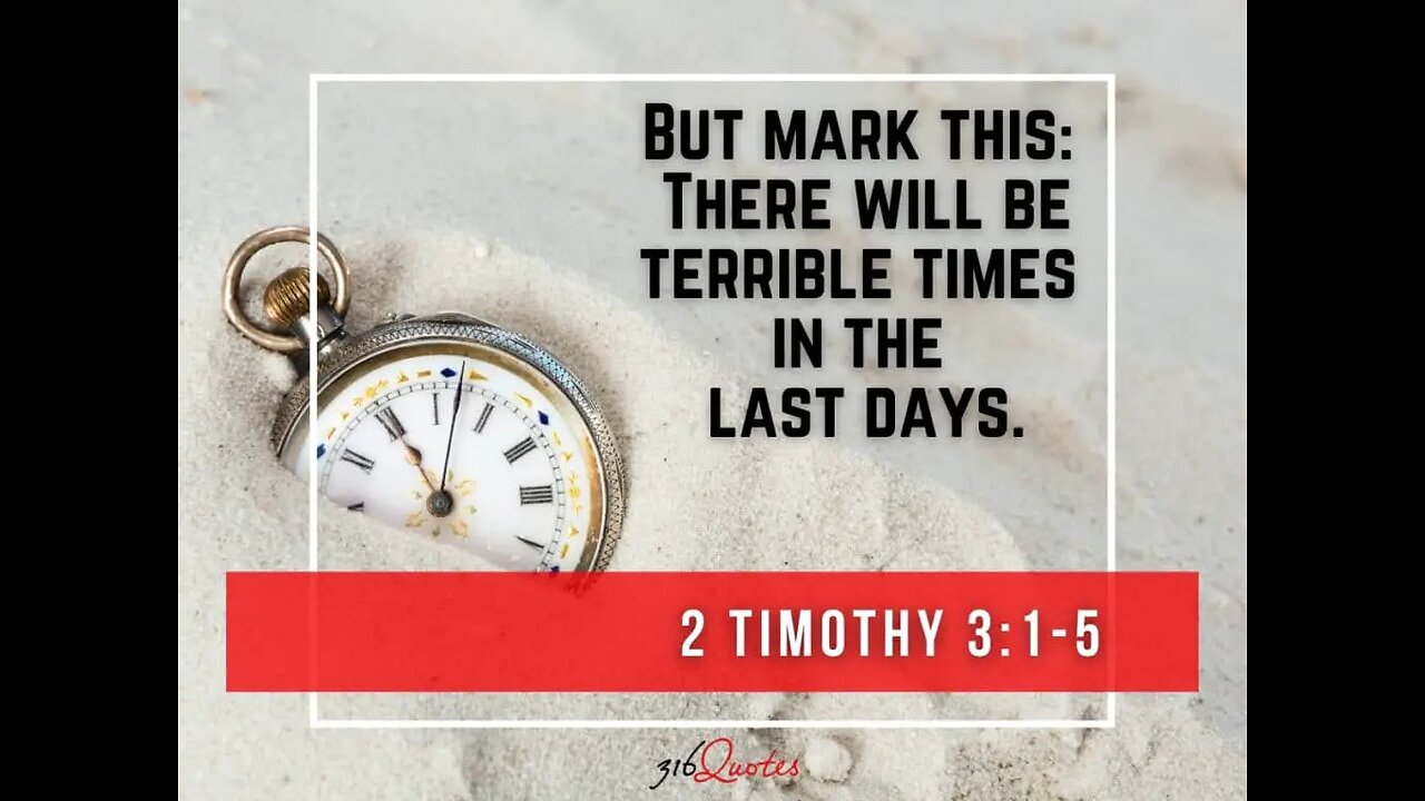 2 Timothy 3:1-5 Sunday Teaching (3-30-25) Pastor Greg Tyra