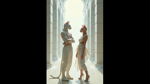 Rick Owens-Inspired Cat Lookbook | Dark Couture Meets Iconic AI Fashion