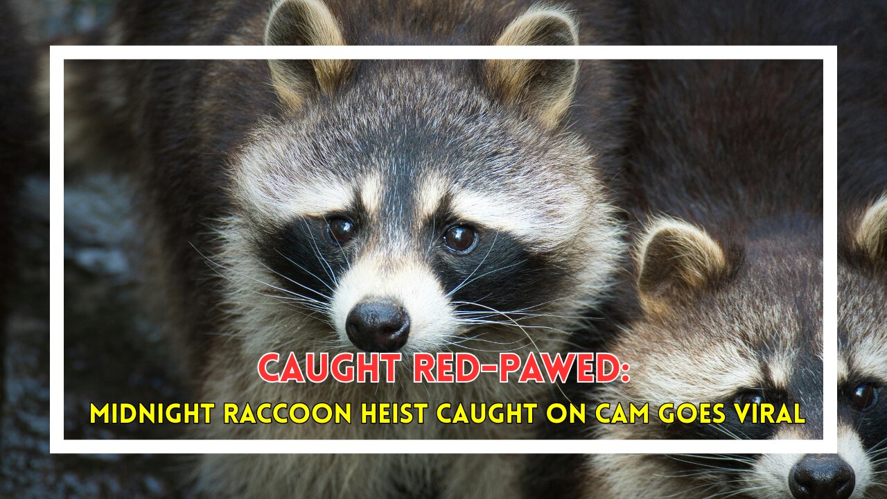 Caught Red-Pawed Midnight Raccoon Heist Caught on Cam Goes Viral