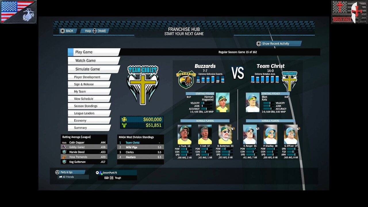 Based Sportsball 2025: Regular Season - Game #15 [Team Christ vs. Buzzards]