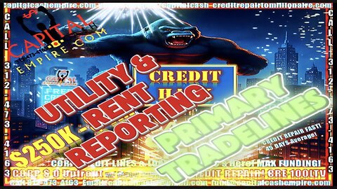 UTILITY & RENT REPORTING PRIMARY TRADLINE CREDIT HACK #business #money #realestate