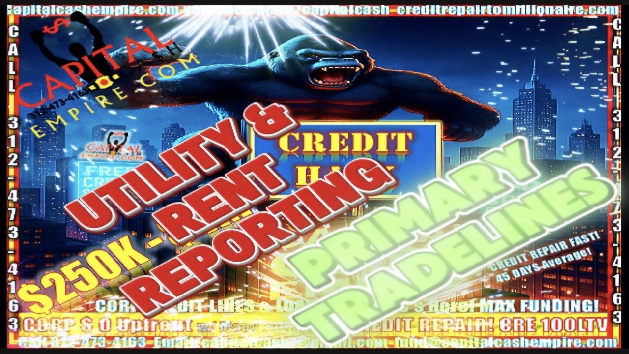 UTILITY & RENT REPORTING PRIMARY TRADLINE CREDIT HACK #business #money #realestate