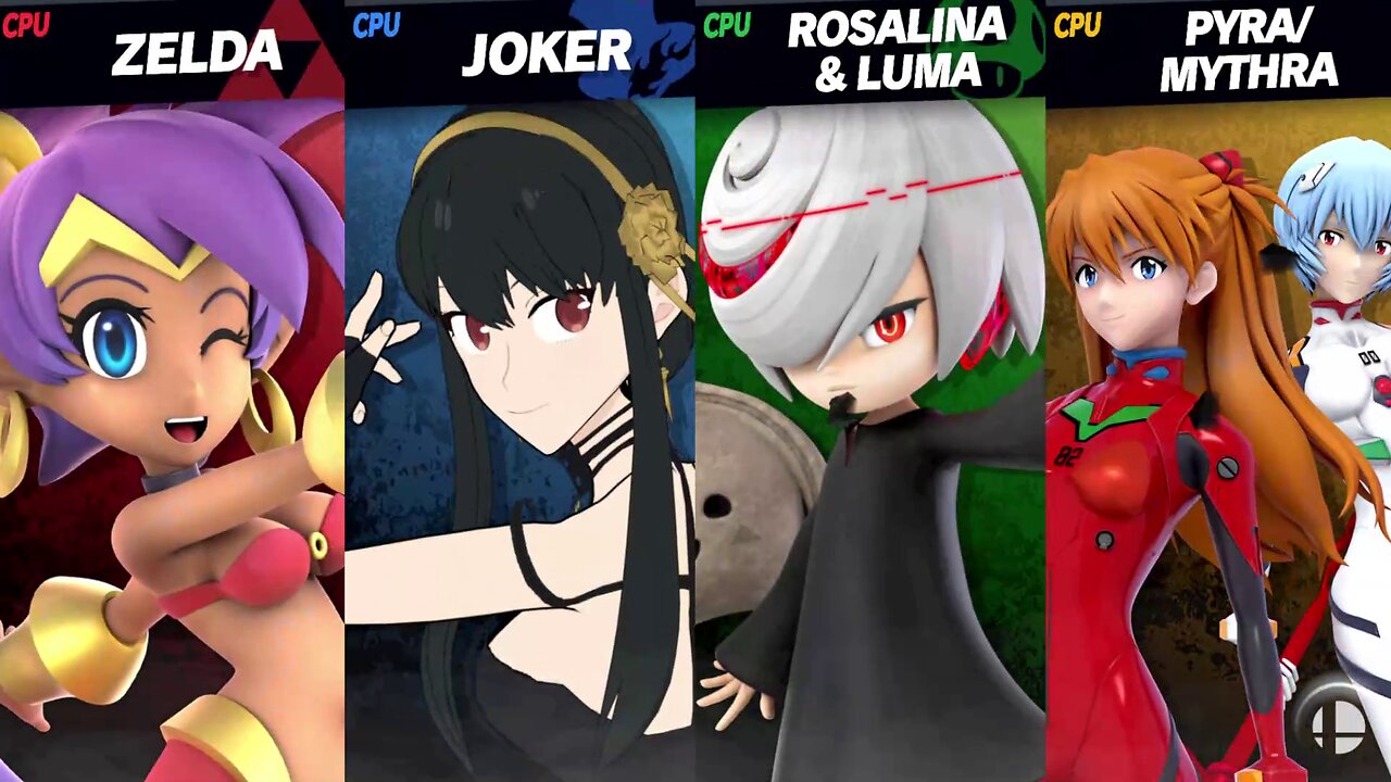 Shantae vs Yor Forger vs Sage vs Asuka & Rei Big-Heavy-Smash [Chaos Kid Member Request Quickie]