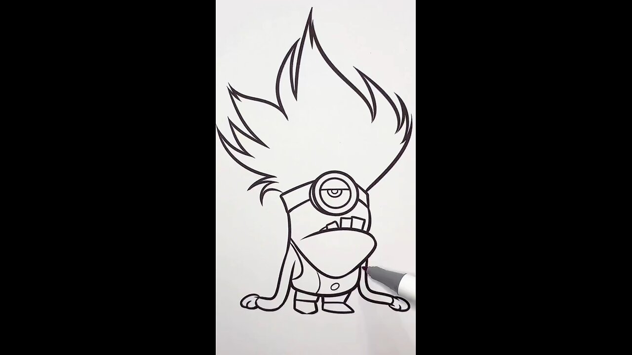 Cartoon sketch colouring