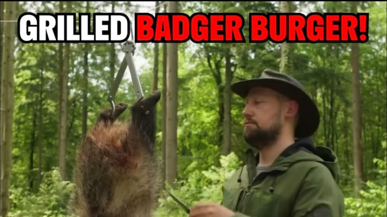 Crazy Grilled Badger Burger! 5.mp4