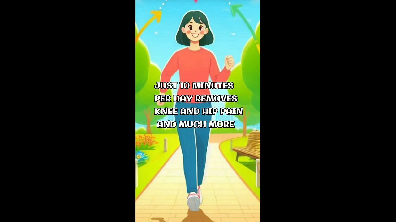 Just 10 minutes per day removes hip and knee pain and much more.