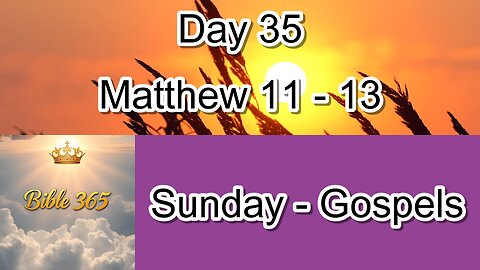 Bible 365 - Day 34: Gospels - Matthew 11-13