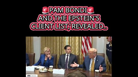 Pam Bondi talks about the Epstein files and why there's one minute missing from the video.