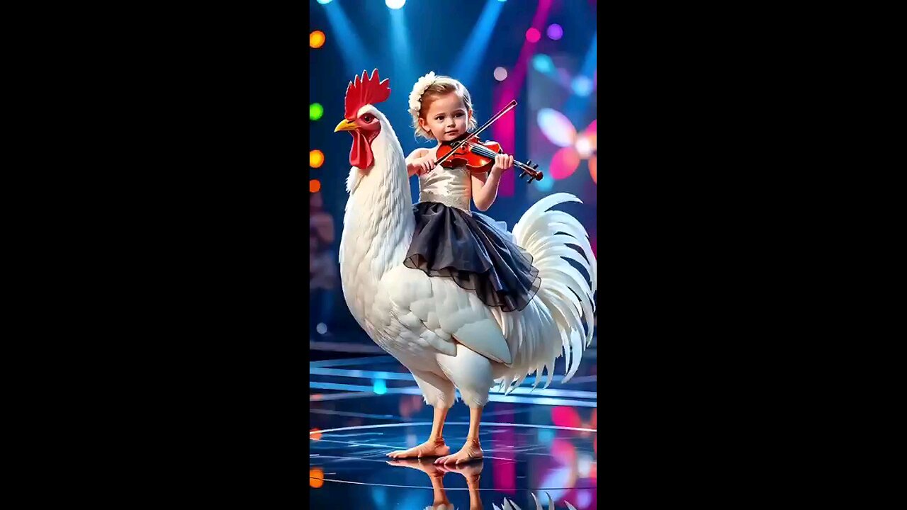 Waoh!baby sitting on fowl show