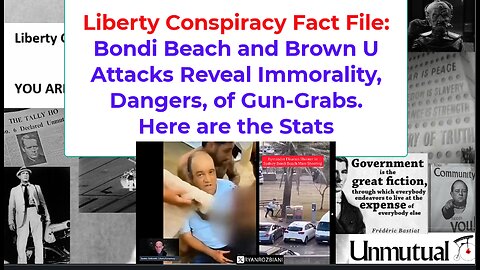 Liberty Fact File: Bondi Beach, Brown, Gun-Bans v Morality + Facts for Gun Rights