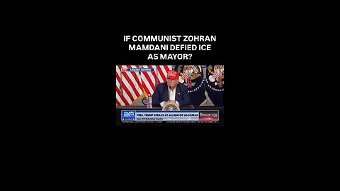 Captioned - POTUS, we’ll arrest Mamdani if he resists ICE agents in NYC
