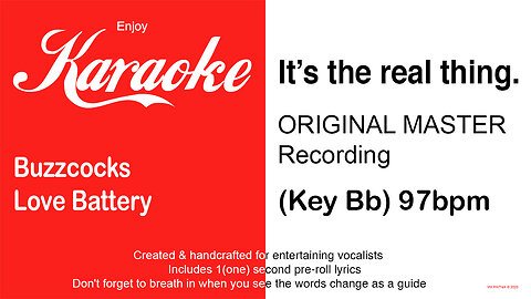 Buzzcocks - Love Battery (Key Dbm) 97bpm (2025) Karaoke