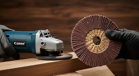 Sanding with Style: Rattan-Wrapped Angle Grinder A standard angle grinder is transformed