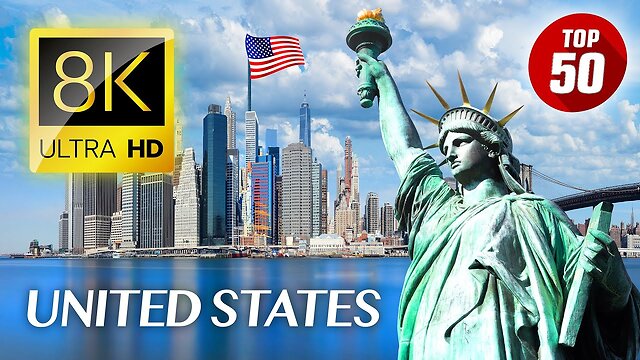 TOP 50 -Most Beautiful Places in UNITED STATES. 8K ULTRA HD