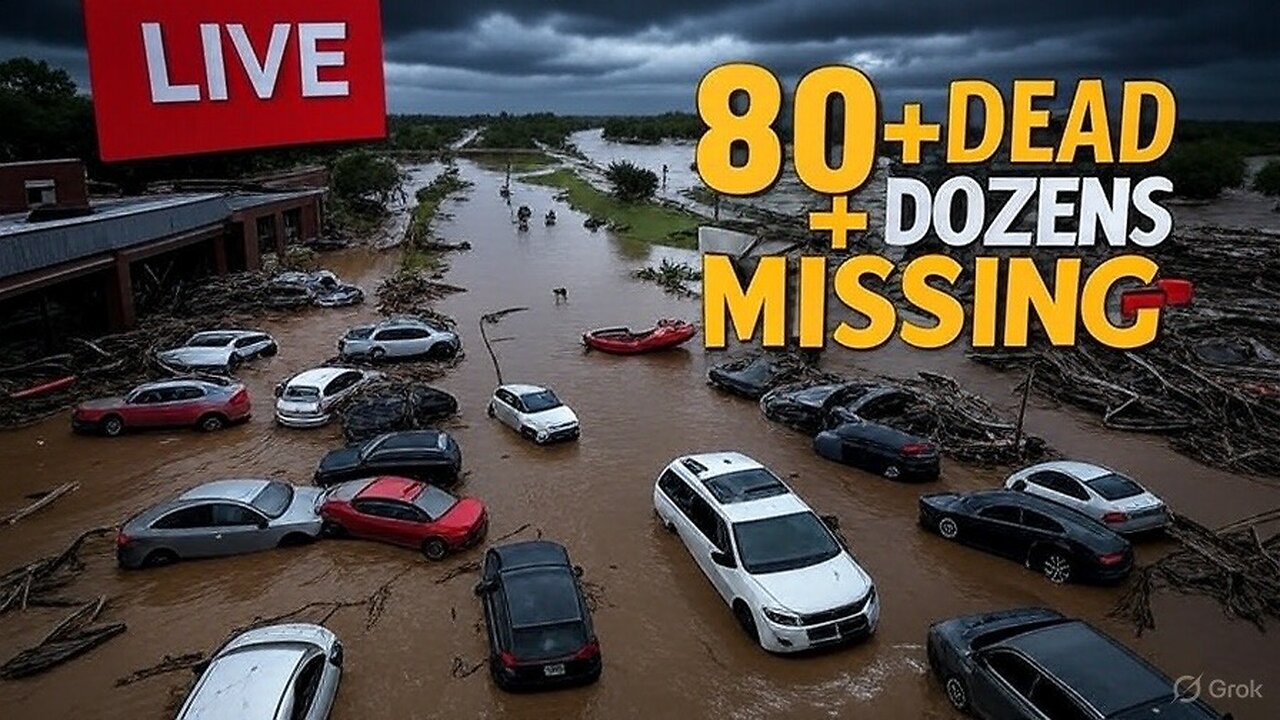 🛑 LIVE Now: Texas Floods Turn Deadly — 80+ Lives Lost & Dozens Missing!