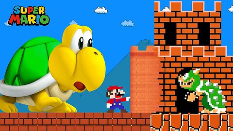 Super Mario Bros. but everything Mario touches turns into MORE REALISITC--- - Game Animation