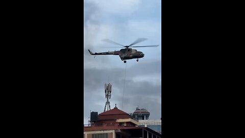 Corrupt Nepal politicians flee on ropes from copters as Gen Z rises ✊ #genzprotest #japd